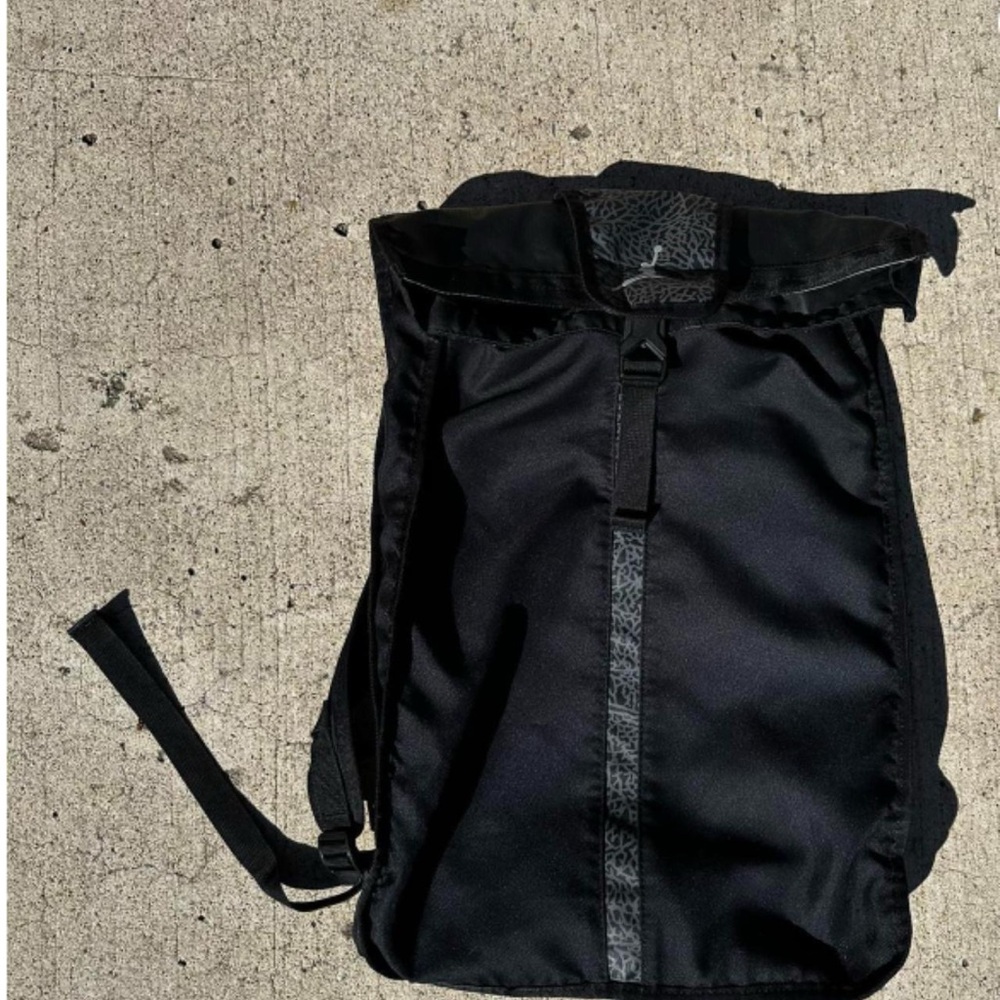 Jordan Black Backpack with Strap Detail